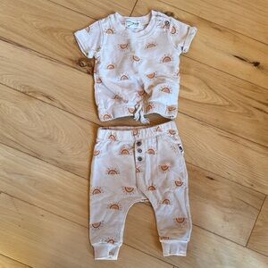 Kids Matching Set with Sun Pattern - RABBIT + BEAR
